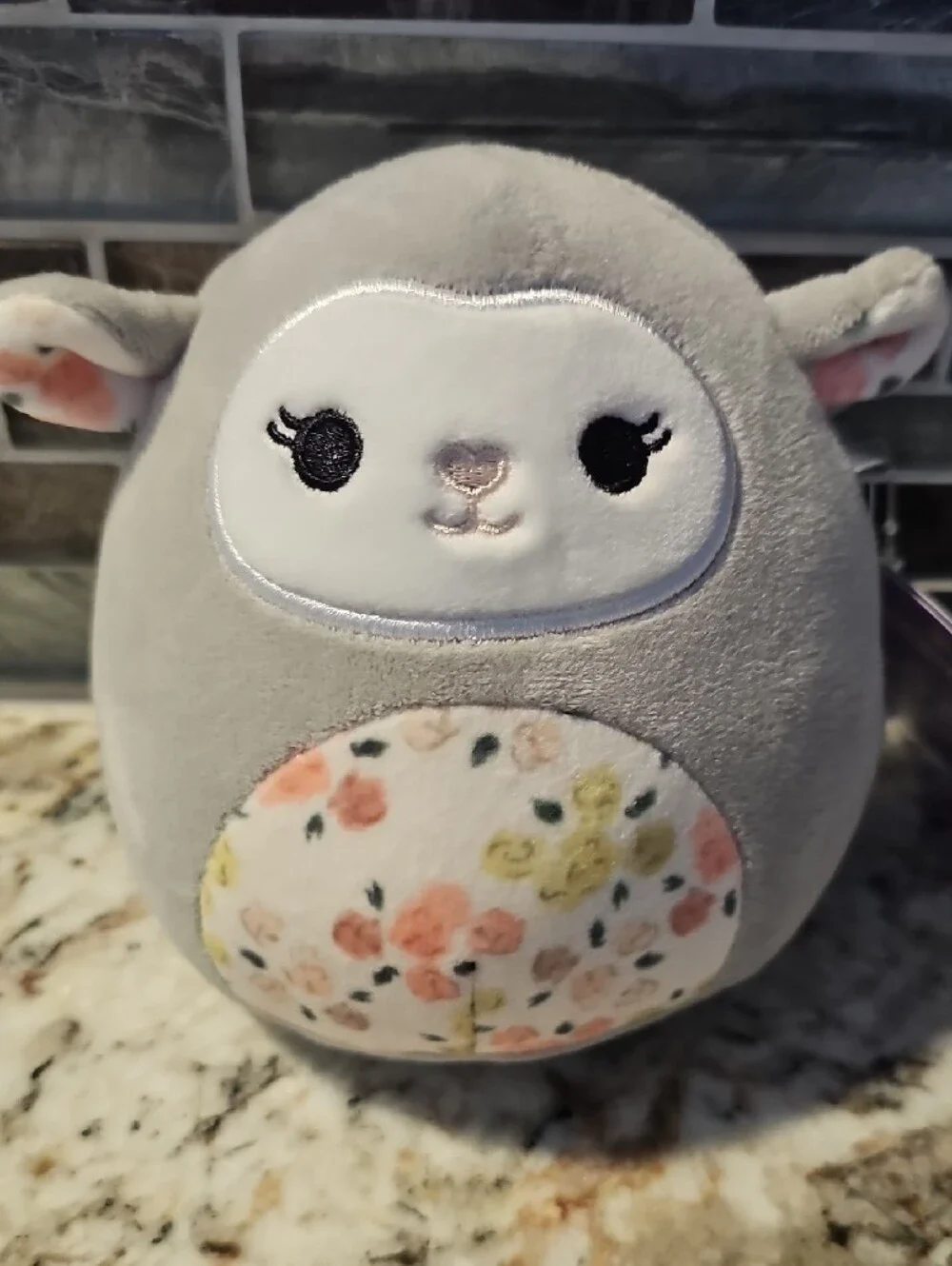 Squishmallows Gray, Cream & Pink Plush Animal Trio
